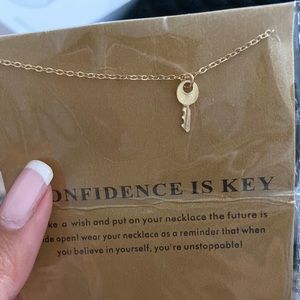 Gold key necklace